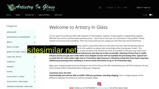 artistryinglass.on.ca alternative sites