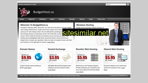 Budgethost similar sites