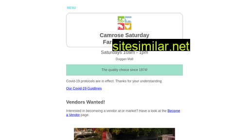 camrosefarmersmarket.ca alternative sites