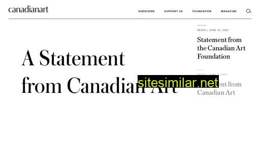 canadianart.ca alternative sites