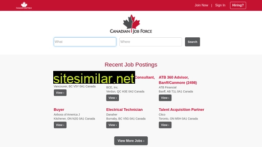 canadianjobforce.ca alternative sites
