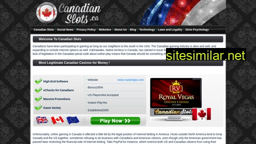 Canadianslots similar sites