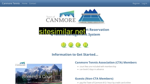 canmoretennis.ca alternative sites