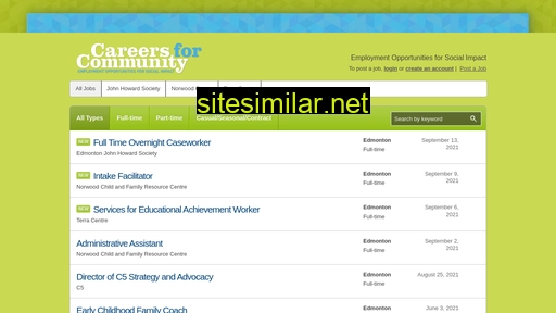 careersforcommunity.ca alternative sites