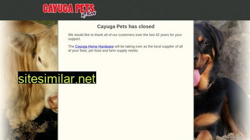 cayugapets.ca alternative sites