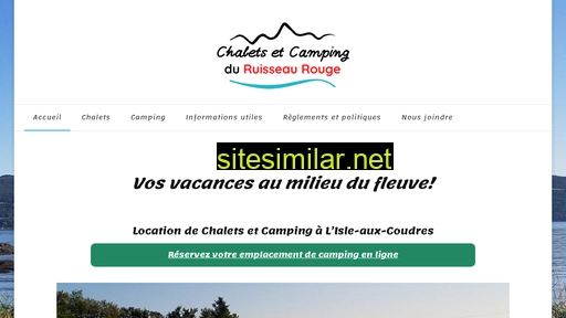 chaletscampingruisseaurouge.ca alternative sites