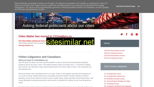 citiesmatter.ca alternative sites