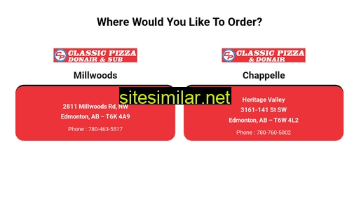 classicpizzas.ca alternative sites