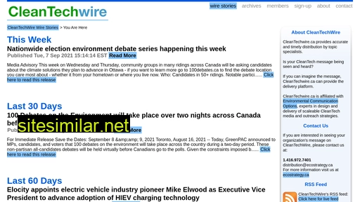 cleantechwire.ca alternative sites