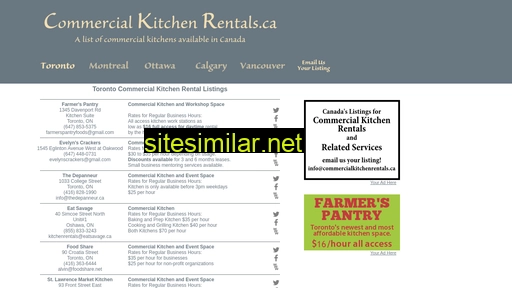 commercialkitchenrentals.ca alternative sites