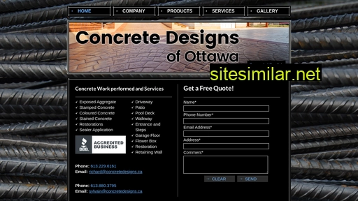 concretedesigns.ca alternative sites