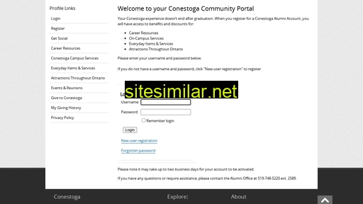 Conestogacommunity similar sites