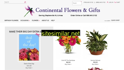 continentalflowers.ca alternative sites