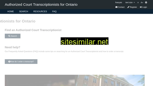 courttranscriptontario.ca alternative sites
