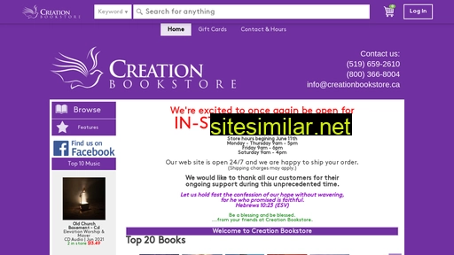 creationbookstore.ca alternative sites