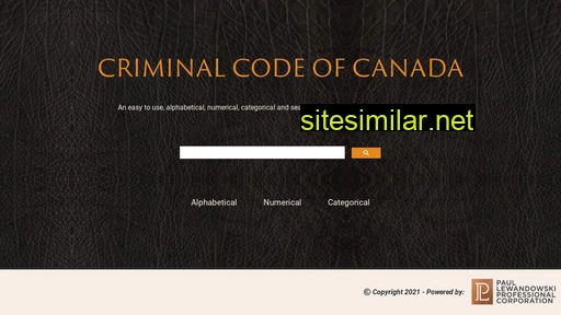 criminal-code.ca alternative sites