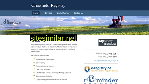 crossfieldregistry.ca alternative sites