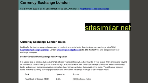 currencyexchangelondon.ca alternative sites