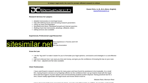 dcresearch.ca alternative sites