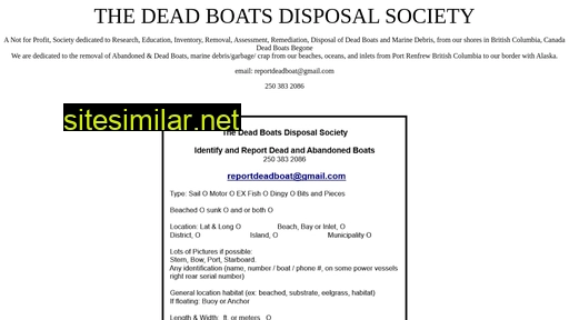 deadboatsdisposalsociety.ca alternative sites