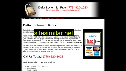 deltalocksmithpros.ca alternative sites