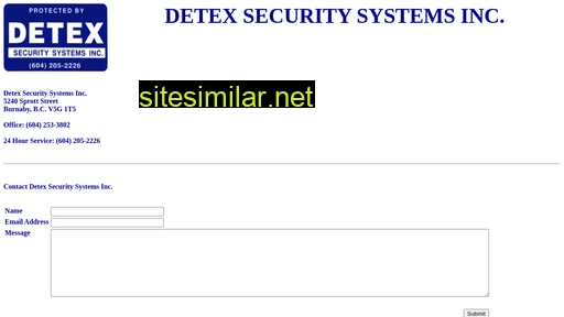 Detexsecurity similar sites