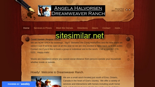 dreamweaverranch.ca alternative sites