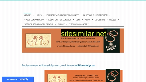 editionsdulys.ca alternative sites