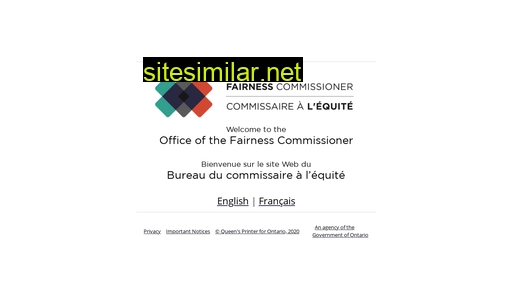 fairnesscommissioner.ca alternative sites