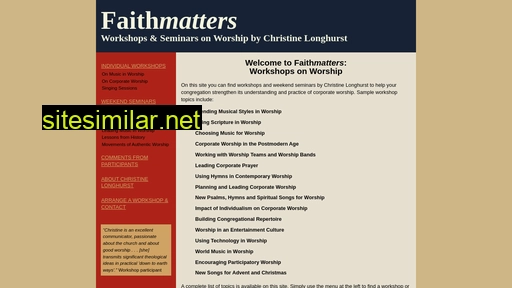 Faithmatters similar sites
