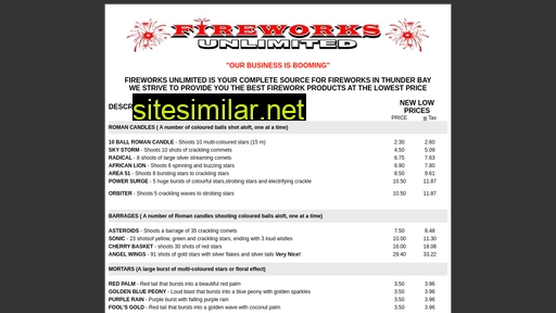 fireworksunlimited.ca alternative sites