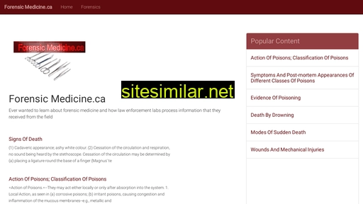 forensicmedicine.ca alternative sites