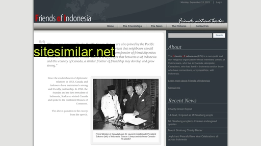 Friendsofindonesia similar sites