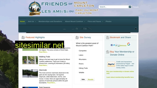 Friendsofmountcarleton similar sites