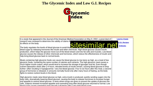 glycemicindex.ca alternative sites