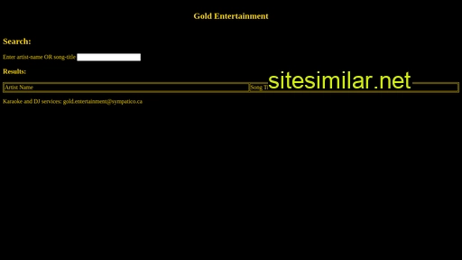 gold-entertainment.ca alternative sites