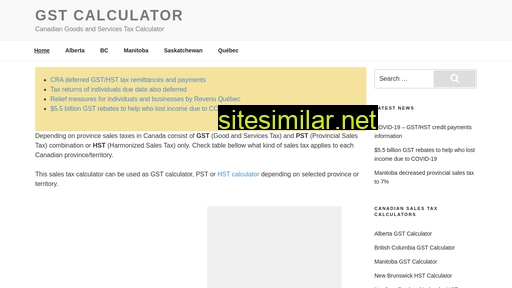 gstcalculator.ca alternative sites
