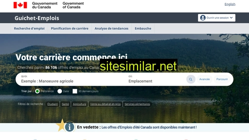 guichetemplois.gc.ca alternative sites