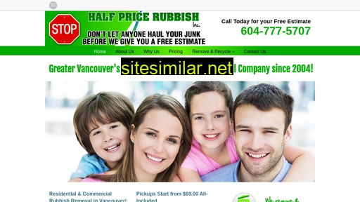 halfpricerubbish.ca alternative sites