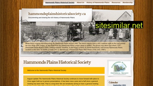 Hammondsplainshistoricalsociety similar sites