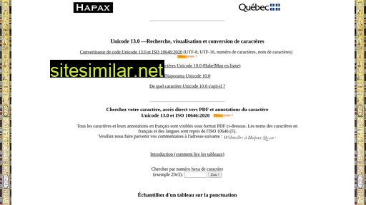 hapax.qc.ca alternative sites