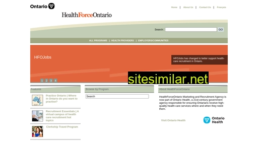 healthforceontario.ca alternative sites