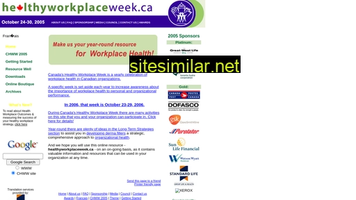 healthyworkplaceweek.ca alternative sites