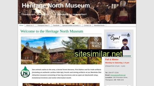 heritagenorthmuseum.ca alternative sites