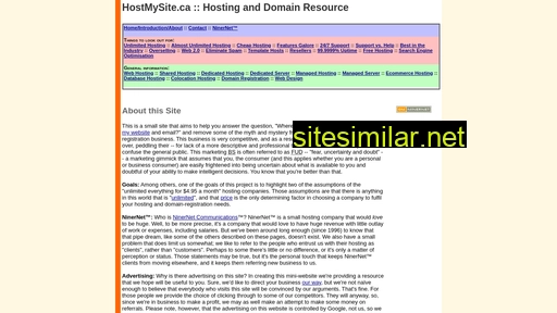 hostmysite.ca alternative sites