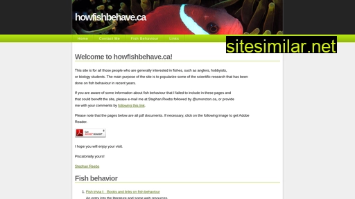 howfishbehave.ca alternative sites