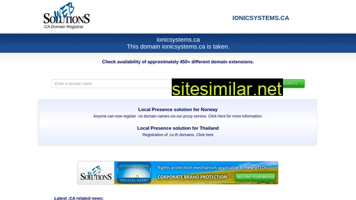 ionicsystems.ca alternative sites