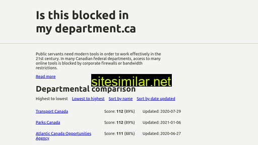 isthisblockedinmydepartment.ca alternative sites