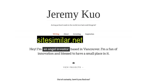 jeremykuo.ca alternative sites