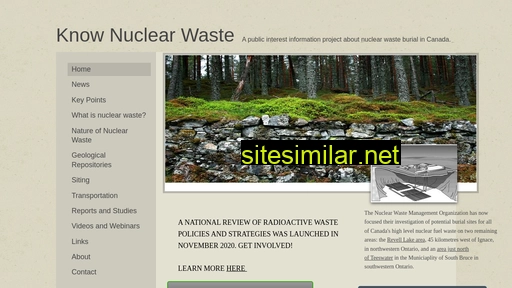 knownuclearwaste.ca alternative sites